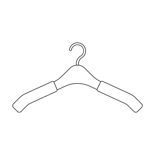 Hanger vector icon.Outline vector icon isolated on white background hanger. — Stock Vector