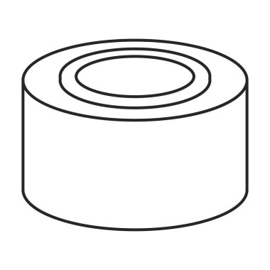 Cap şişe vektör simgesi. Taslak vektör simgesi beyaz arka plan kapağı şişesinde izole edildi.