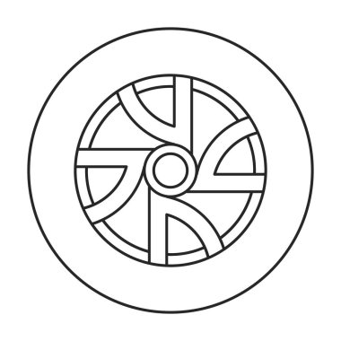 Tekerlekli araba vektör simgesi. Beyaz arka planda izole edilmiş vektör simgesi..