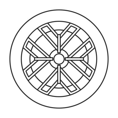 Tekerlekli araba vektör simgesi. Beyaz arka planda izole edilmiş vektör simgesi..