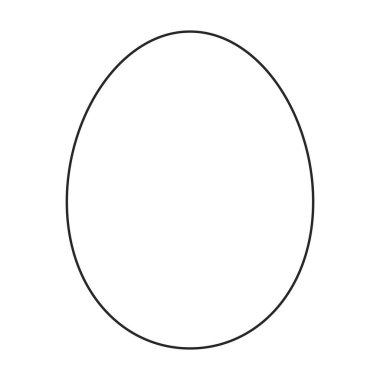 Yumurta vektör simgesi. Beyaz arkaplan yumurtasına izole edilmiş ana vektör simgesi.