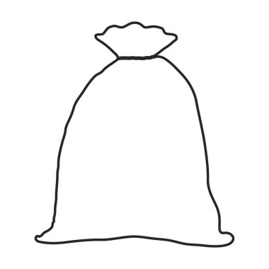 Çiftçi çantası vektör simgesi. Beyaz arkaplan çiftçi çantasındaki ana vektör simgesi izole edildi.