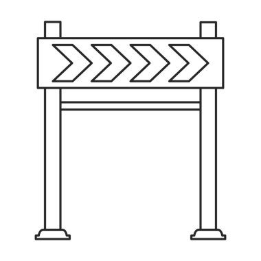 Street Arrow vektör simgesi. Beyaz arkaplanda izole edilmiş vektör simgesi sokak oku .