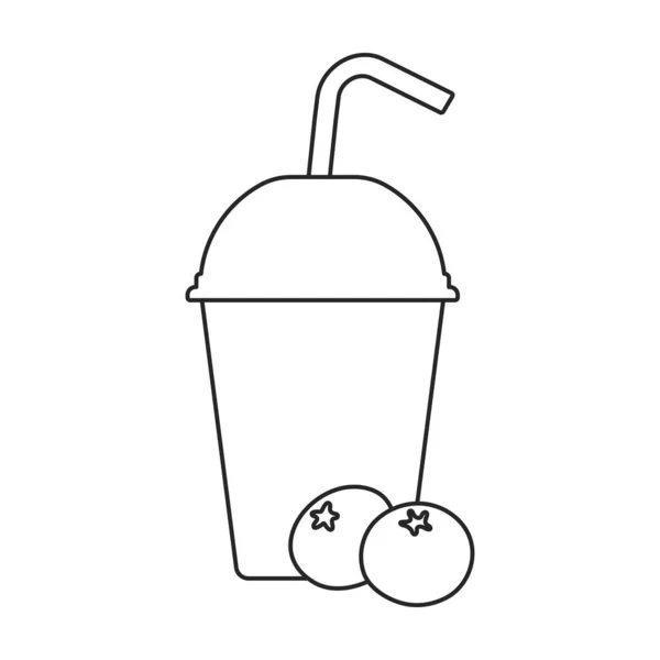 Fruit smoothie vetor icon.Outline vetor ícone isolado no fundo branco fruta smoothie. —  Vetores de Stock