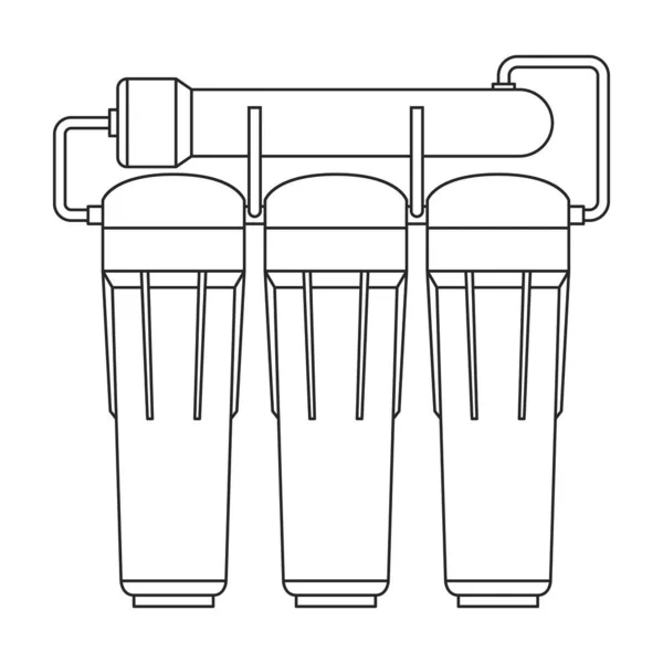 Filtratietank vector icon.Outline vector pictogram geïsoleerd op witte achtergrond filtratie tank. — Stockvector