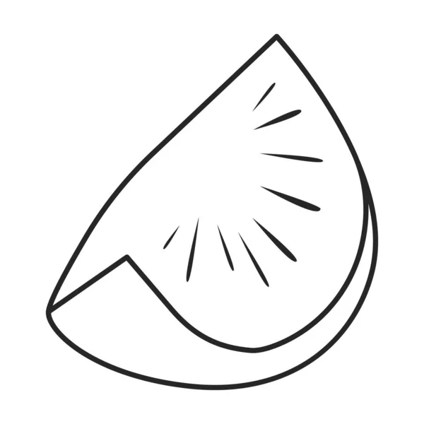 Εικονίδιο διανύσματος ραδίκι φέτα περίγραμμα απομονωμένο σε λευκό φόντο ραδίκι φέτα. — Διανυσματικό Αρχείο