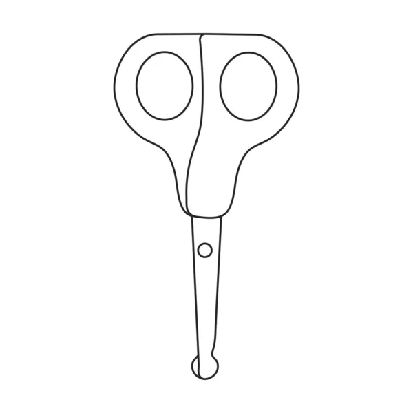 Scissor Vector icon.Outline Vektorsymbol isoliert auf weißem Hintergrund Schere. — Stockvektor