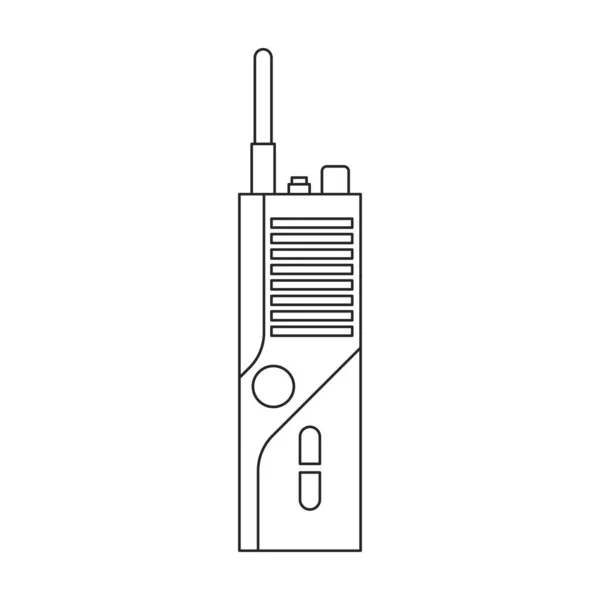 Walkie talkie vector icon.Outline icono del vector aislado en fondo blanco walkie talkie. — Vector de stock