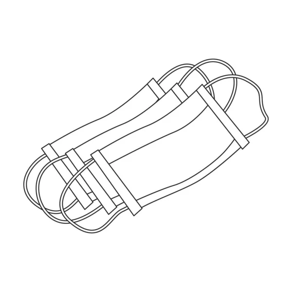 Medizinische Maske Vektor icon.Outline Vektor Symbol isoliert auf weißem Hintergrund medizinische Maske. — Stockvektor