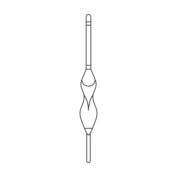 Angelrute Vektor icon.Outline Vektor Symbol isoliert auf weißem Hintergrund Angelrute. — Stockvektor