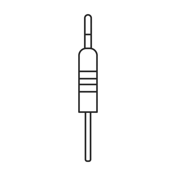 Icône vectorielle canne à pêche. Décrivez l'icône vectorielle isolée sur fond blanc canne à pêche. — Image vectorielle