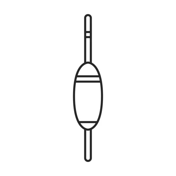 Vetor haste de pesca icon.Outline vetor ícone isolado no fundo branco vara de pesca. —  Vetores de Stock