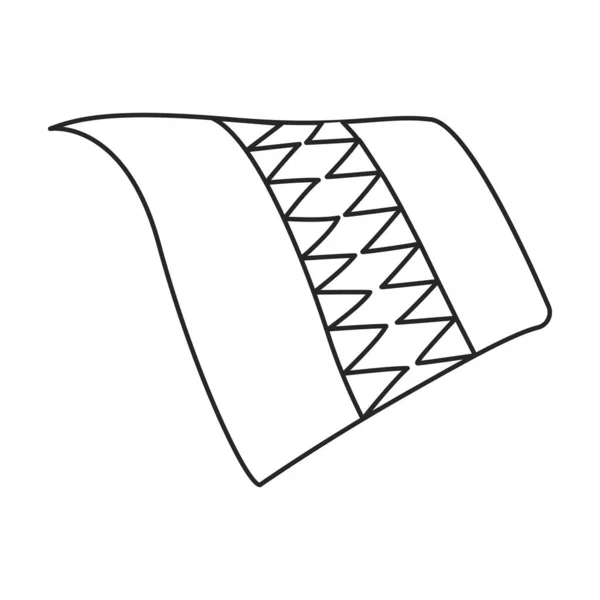 Handdoek vector icon.Outline vector pictogram geïsoleerd op witte achtergrond handdoek. — Stockvector