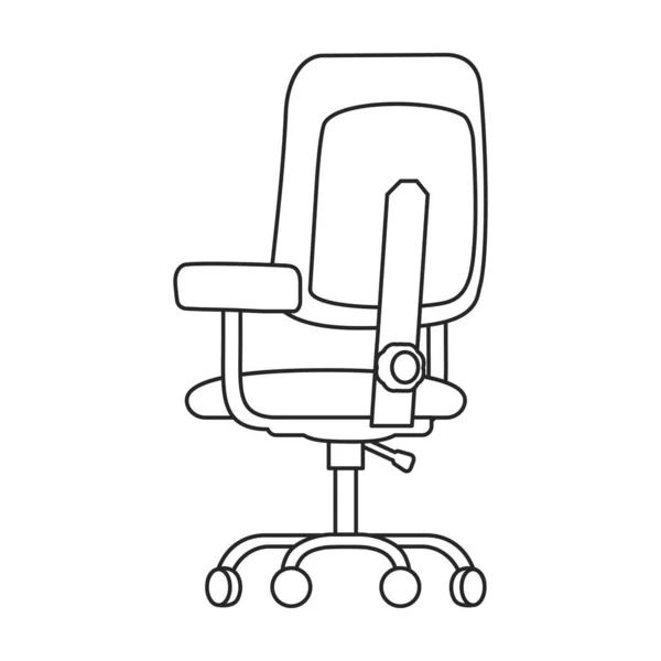 Ketua dari furniture vector icon.Outline vector icon terisolasi di white background chair of furniture . - Stok Vektor