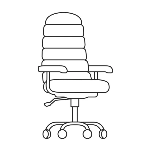 Kantoorstoel vector icon.Outline vector pictogram geïsoleerd op witte achtergrond bureaustoel . — Stockvector