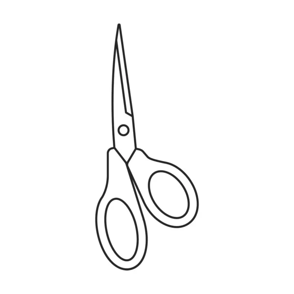 Scissors Vector icon.Outline Vektor-Symbol isoliert auf weißem Hintergrund Schere. — Stockvektor