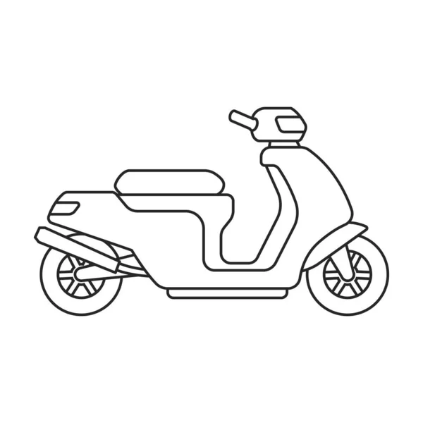 Ikona wektora motocykla.Ikona wektora zarys izolowany na białym tle motocykla. — Wektor stockowy