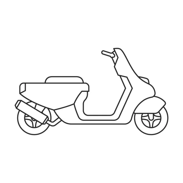 Motorfiets vector icon.Outline vector pictogram geïsoleerd op witte achtergrond motorfiets. — Stockvector