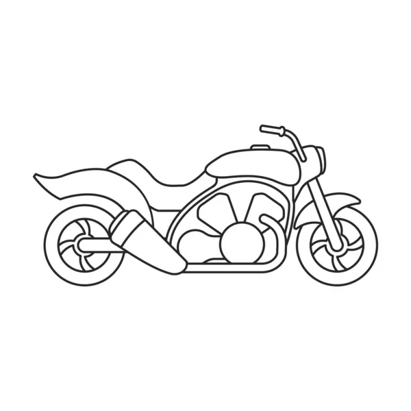 Icono de vector de motocicleta. Icono de vector de contorno aislado en motocicleta de fondo blanco. — Archivo Imágenes Vectoriales