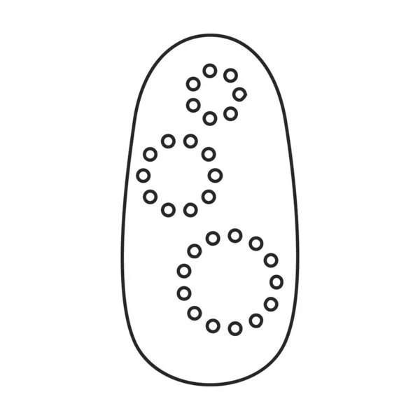 Nagel av manikyr vektor ikon.Disposition vektor ikon isolerad på vit bakgrund spik av manikyr. — Stock vektor