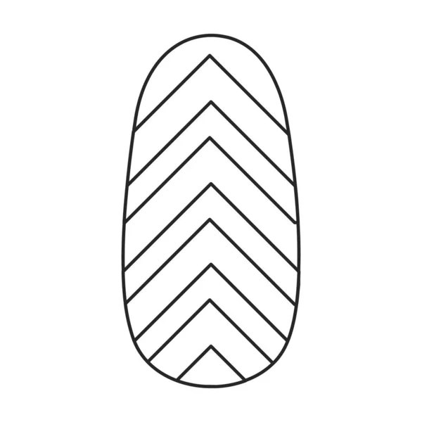 Uña de icon.Outline vector icono de manicura aislado en la uña de fondo blanco de manicura. — Archivo Imágenes Vectoriales