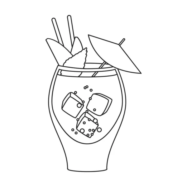 Zomer cocktail vector icon.Outline vector pictogram geïsoleerd op witte achtergrond zomer cocktail. — Stockvector