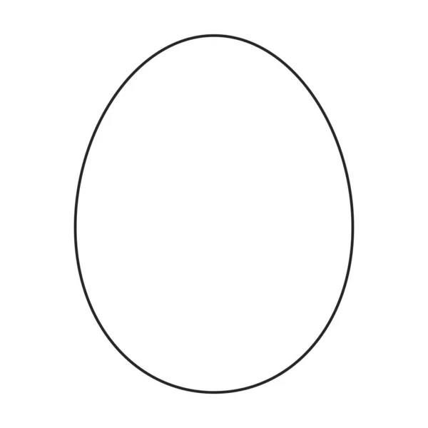 Icona del vettore delle uova. Icona vettoriale contorno isolato su uovo sfondo bianco. — Vettoriale Stock