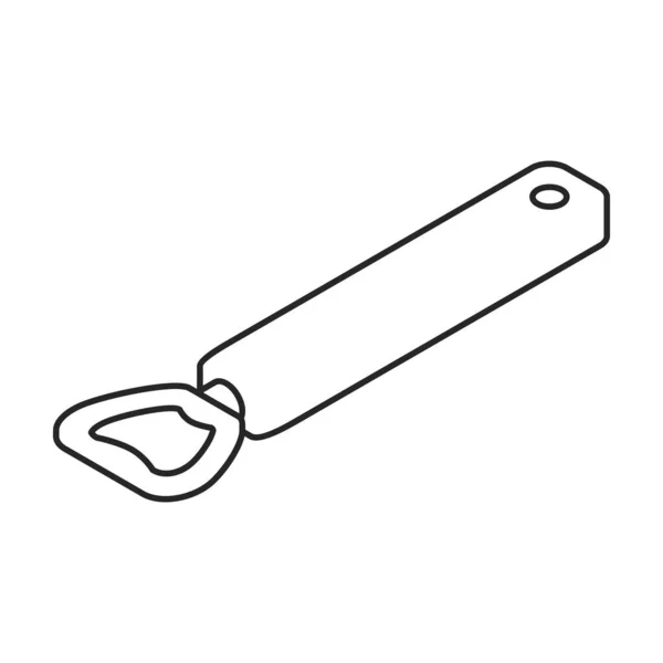 Corkscrew isometric vector icon.Outline vector icon isolated on white background corkscrew. — Stock Vector