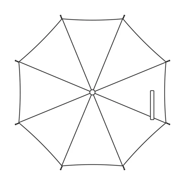 Значок вектора зонтика. Иконка вектора контура выделена на белом фоне зонтика. — стоковый вектор