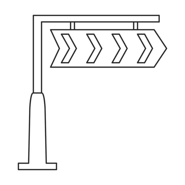 Silniční značka vektorové ikony.Obrys vektorové ikony silniční značka izolované na bílém pozadí . — Stockový vektor
