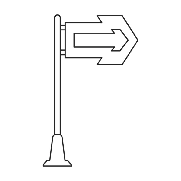 通りの矢印ベクトルのアイコン概要白い背景に隔離されたベクトルのアイコン通りの矢印 . — ストックベクタ