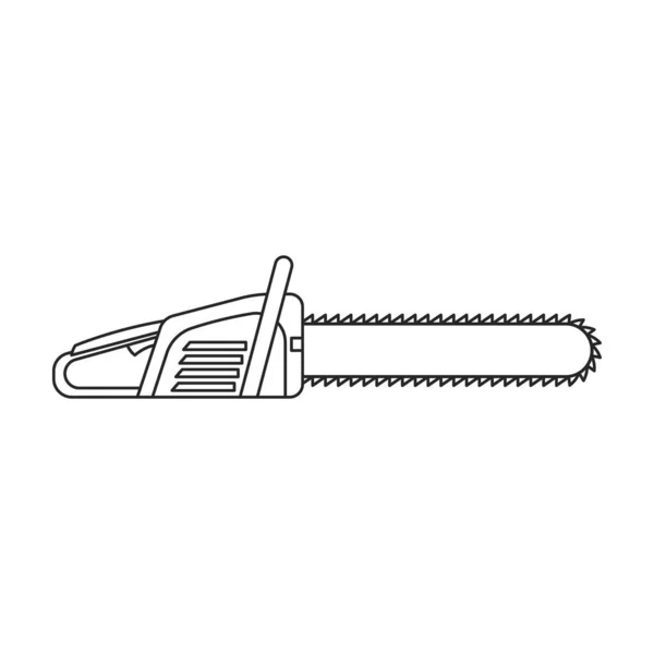 Chainsaw vetor icon.Outline vetor ícone isolado no fundo branco motosserra. — Vetor de Stock