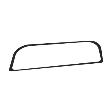 Dikiz aynası vektör simgesi. Siyah vektör simgesi beyaz arka plan aynalarında izole edilmiş..