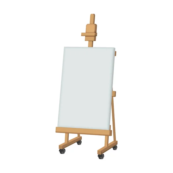 Easel vector cartoon icon. Vector illustration easel on white background. Isolated cartoon illustration icon of canvas on stand . — Stock Vector