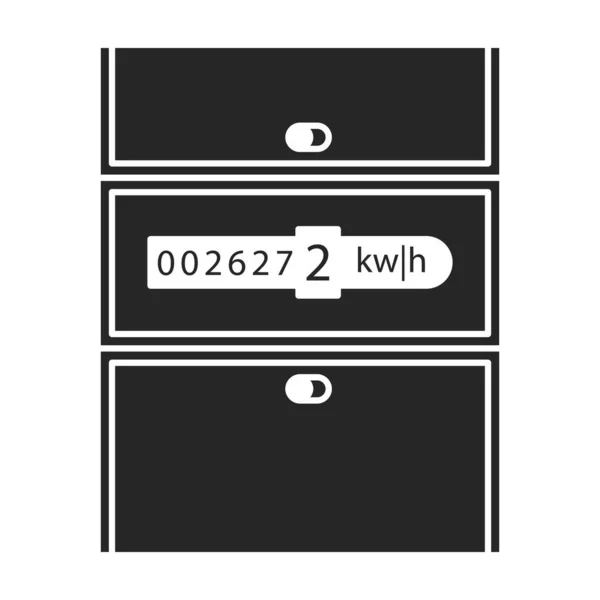 Gas meter vector icon.Black vector icon isolated on white background gas meter . — Stock Vector