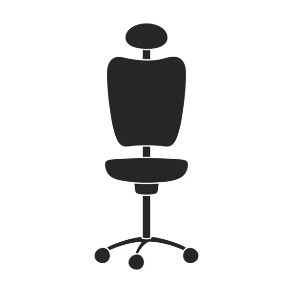 Stoel kantoor vector zwart pictogram. Vector illustratie fauteuil kantoor op witte achtergrond. Geïsoleerde zwarte illustratie icoon van stoel kantoor. — Stockvector