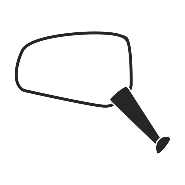 Side mirror vector icon.Black vector icon isolated on white backside mirror . — 스톡 벡터