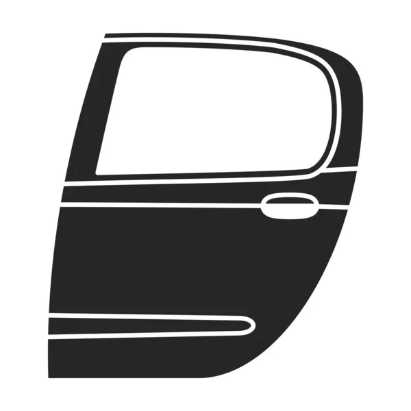 Icono de vector de puerta de coche icon.Black aislado en la puerta de coche de fondo blanco. — Vector de stock