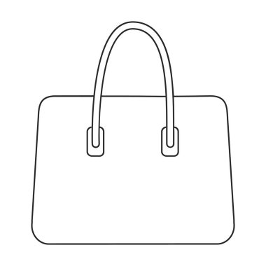 Torba vektör simgesi. Beyaz arkaplan çantasındaki ana vektör simgesi izole edildi.