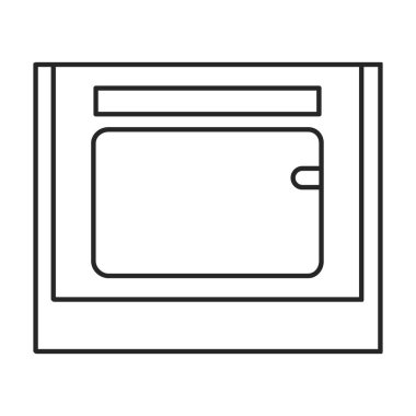 Posta kutusu vektör simgesi. Taslak vektör simgesi beyaz arkaplan posta kutusunda izole edildi.