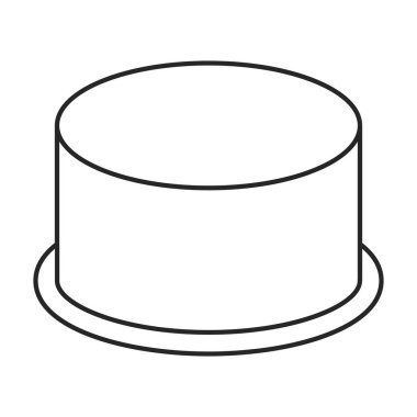 Cap şişe vektör simgesi. Taslak vektör simgesi beyaz arka plan kapağı şişesinde izole edildi.