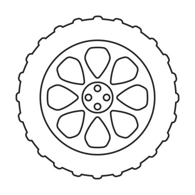 Tekerlekli araba vektör simgesi. Beyaz arka planda izole edilmiş vektör simgesi..