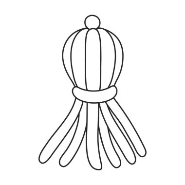 Balon denizanası vektör simgesi. Beyaz arka plan balon denizanası üzerinde izole edilmiş ana vektör simgesi..