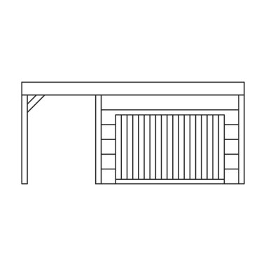 Yapı vektör simgesinin garajı. Ana vektör simgesi binanın beyaz arka plan garajında izole edildi.