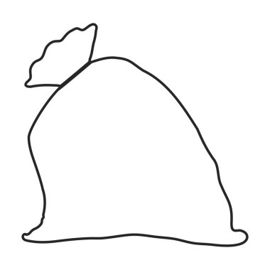 Çiftçi çantası vektör simgesi. Beyaz arkaplan çiftçi çantasındaki ana vektör simgesi izole edildi.