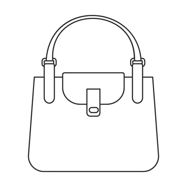 Borsa vettoriale icon.Outline icona vettoriale isolata su sacchetto di sfondo bianco. — Vettoriale Stock