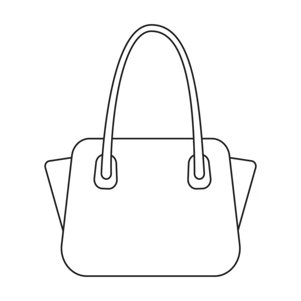 Icône vectorielle sac. Icône vectorielle contour isolé sur fond blanc sac. — Image vectorielle