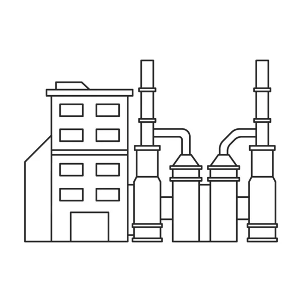 Fabrikgebäude Vektor icon.Outline Vektor Symbol isoliert auf weißem Hintergrund Fabrikgebäude. — Stockvektor