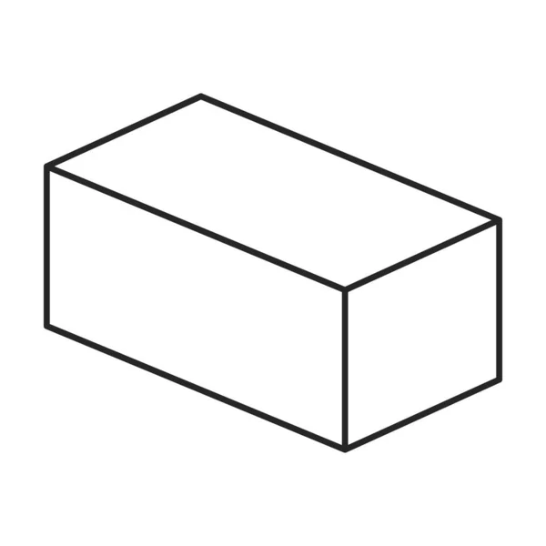 Icône vectorielle Cinderblock. Icône vectorielle contour isolé sur fond blanc cinderblock. — Image vectorielle