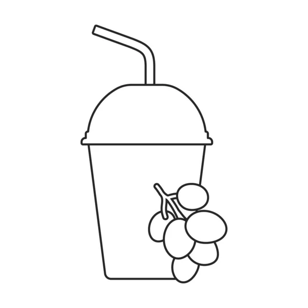 Fruit smoothie vetor icon.Outline vetor ícone isolado no fundo branco fruta smoothie. —  Vetores de Stock